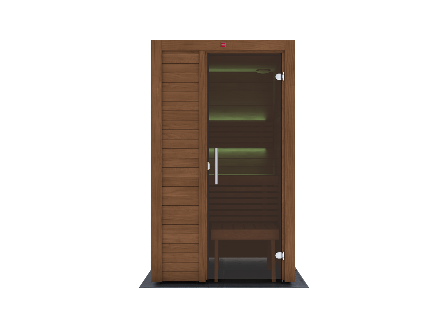 Sauna en bois Utu avec porte en verre