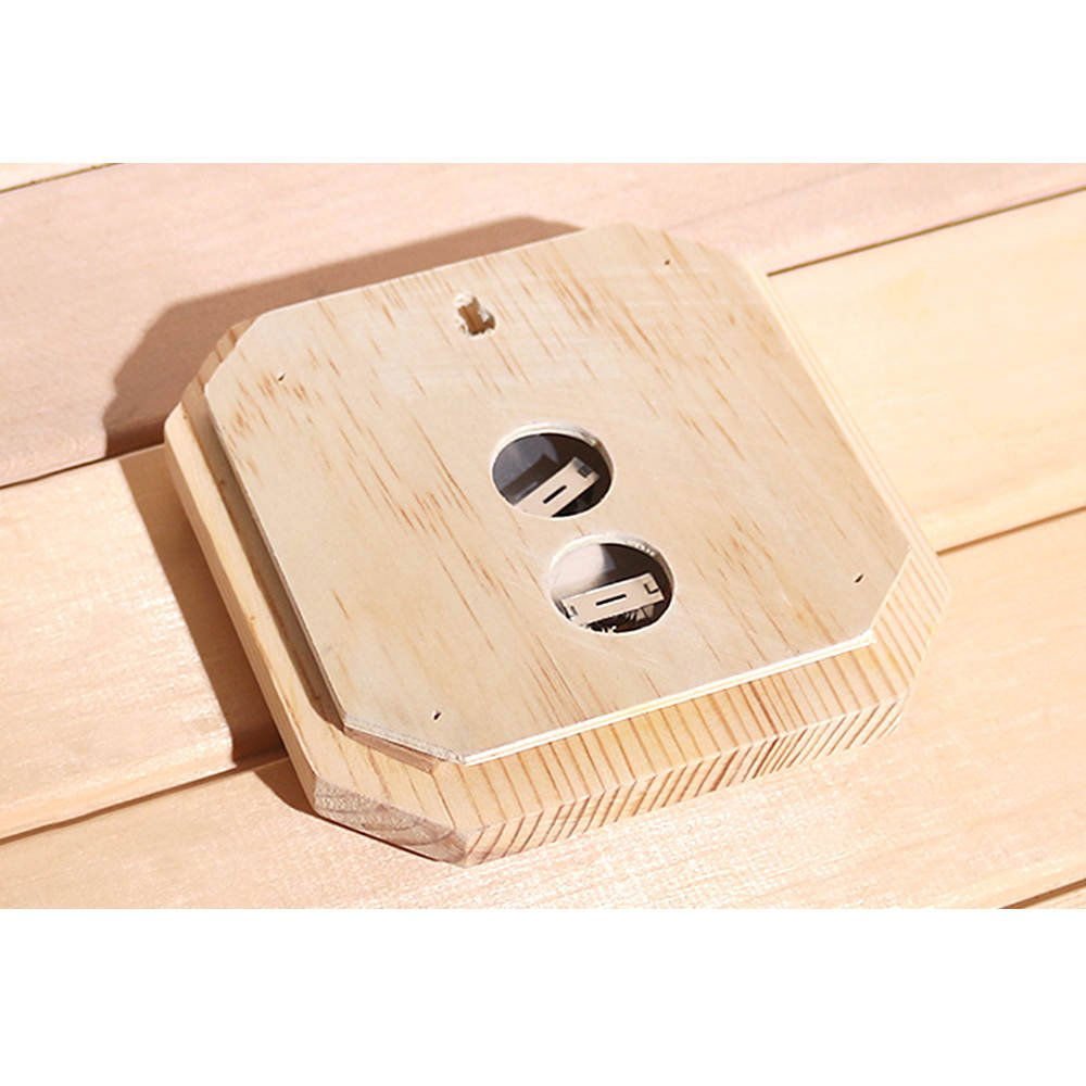Conjunto de Acessórios Para Sauna em madeira com furos.