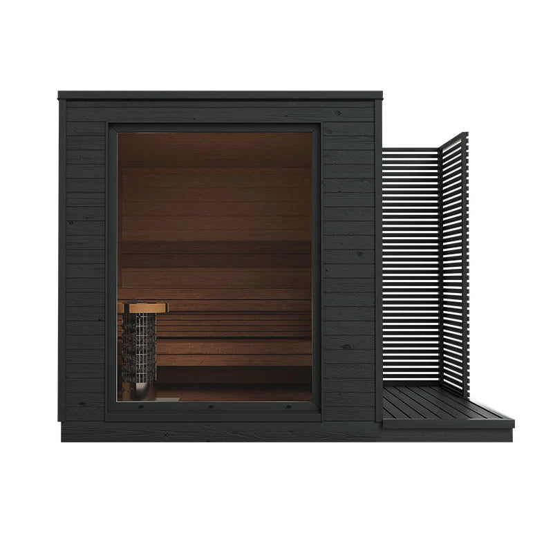 Sauna électrique KUUT - Premium M avec porte en verre trempé.