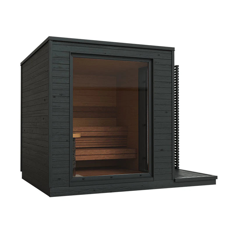 Sauna électrique KUUT - Premium M avec porte en verre.