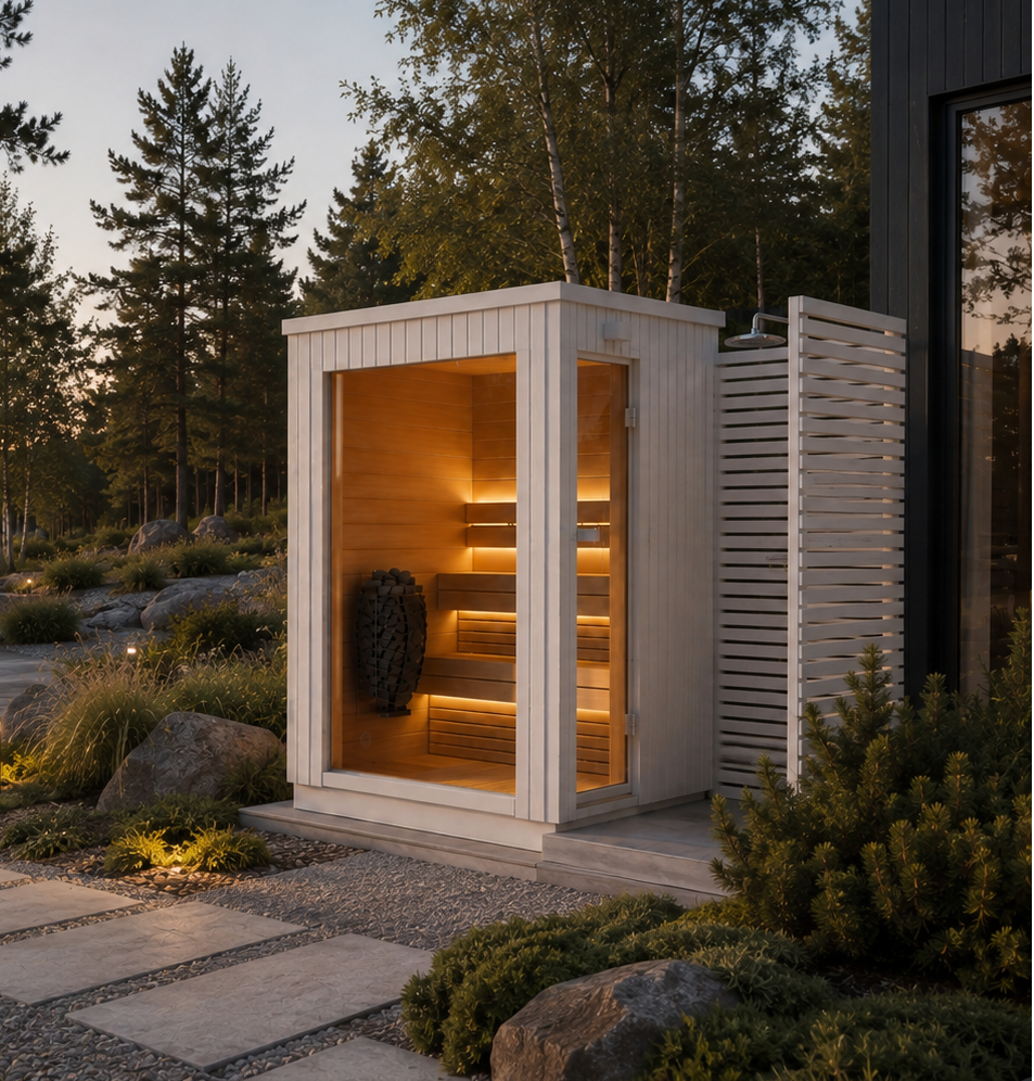 Sauna Extérieure Lumia Mini avec Douche