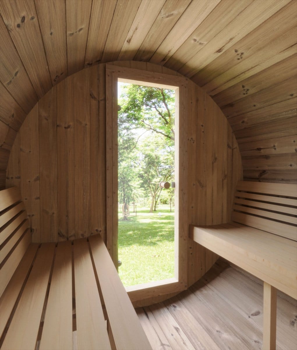 Outdoor Sauna Barrel 220 - Saunamo