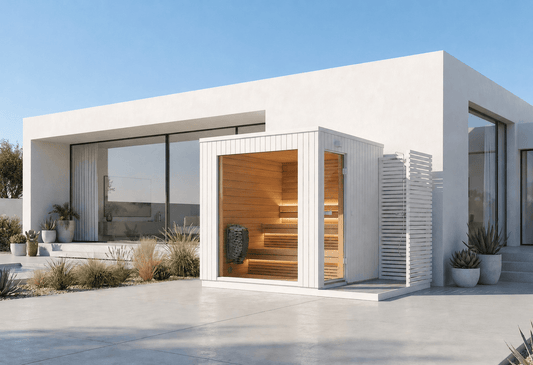 Sauna extérieur Lumia avec module de douche