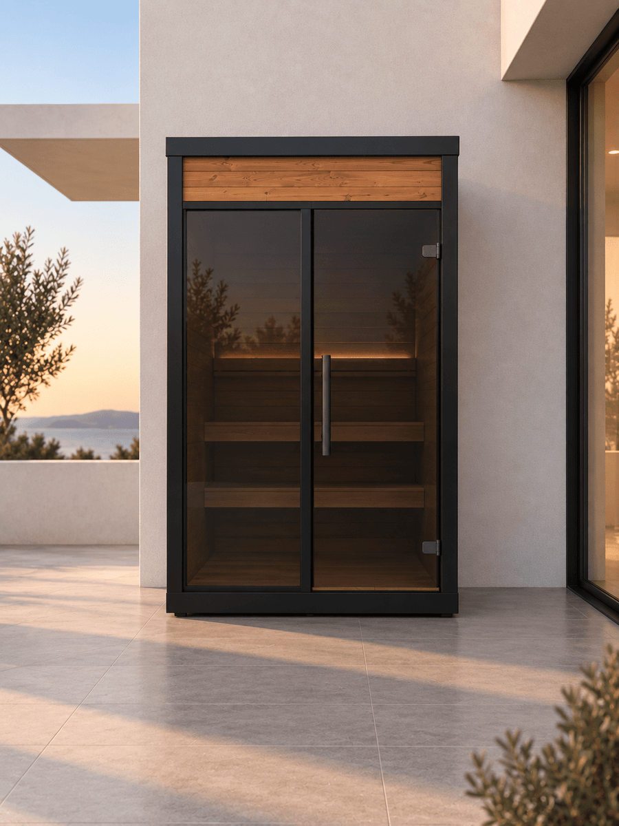 Usko XS — vue de face sur une terrasse.