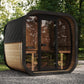 Saunamo Sauna moderne Cube 220 avec porte en verre.