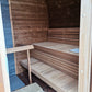 Saunamo Sauna Cubus avec bancs en bois.