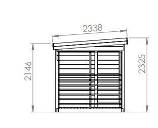 Saunamo Sauna design Deluxe Terrace avec façade vitrée.