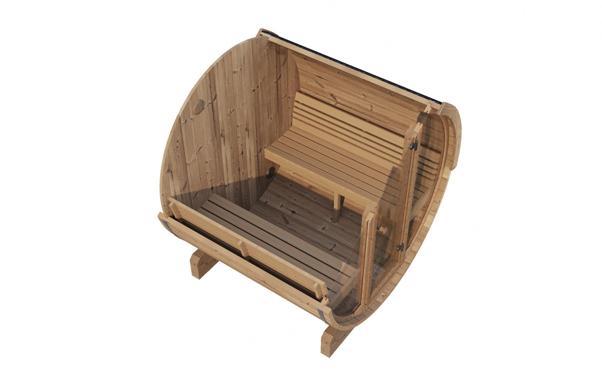 Saunamo Banc de sauna en forme de tonneau Ergo.