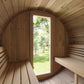 Saunamo Sauna Ergo intérieur avec fenêtre.