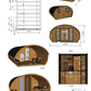 Saunamo Conception du Hobbit 500, un sauna rustique et spacieux.