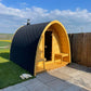 Saunamo Sauna Cabine en bois avec porte et banc.