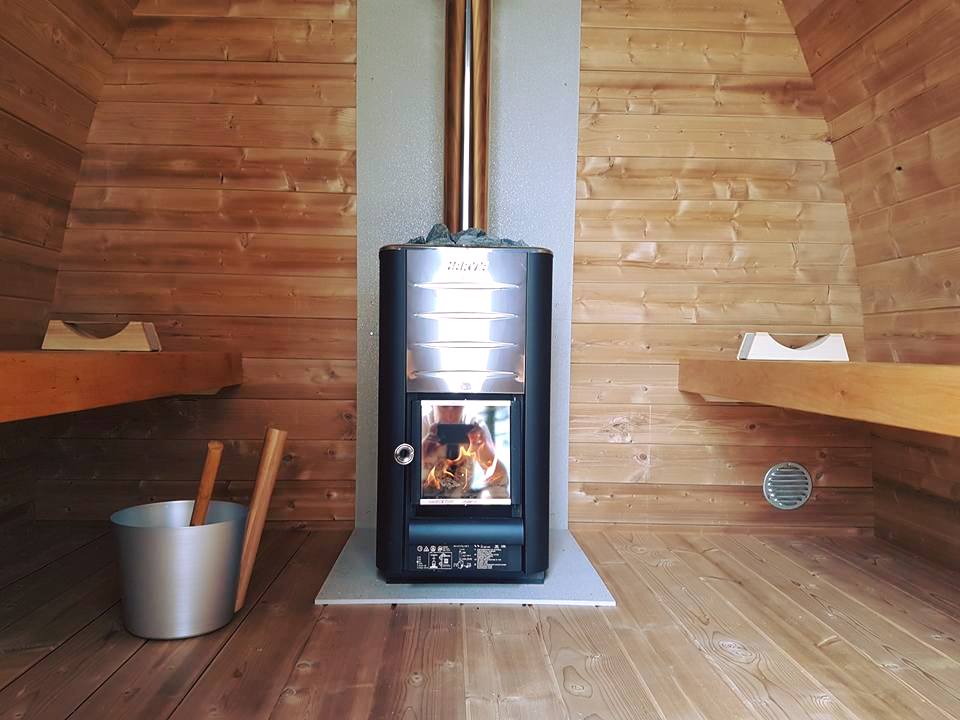 Saunamo Sauna Pod à l'intérieur.