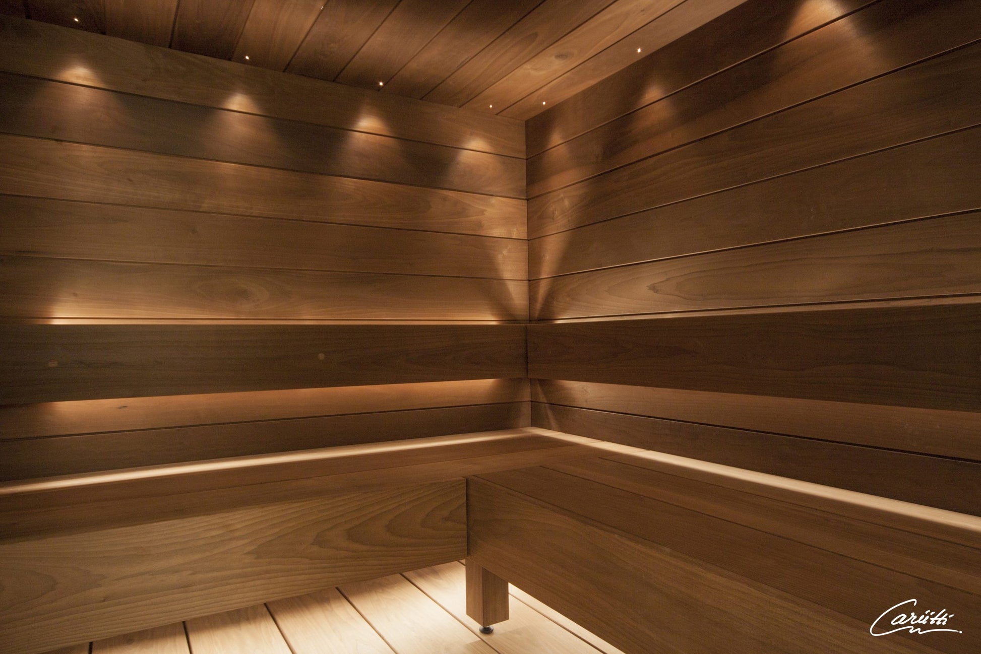 Cariitti Linear LED 2m sauna en bois éclairant.