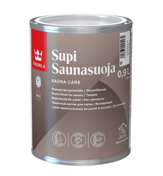 Tikkurila Sauna Finish 0.9L : Boîte de finition répulsive pour saunas.